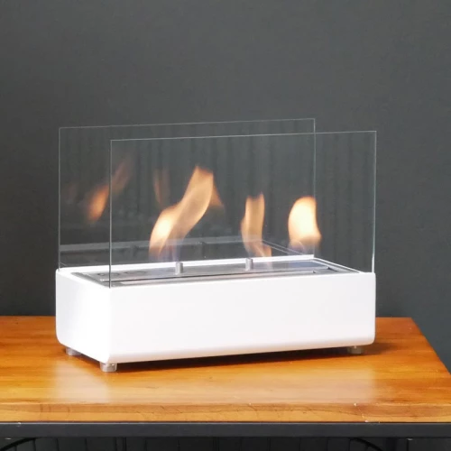 Biohogar blanco de mesa | Bioetanol Chimeneas con estilo