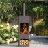 Chimenea de jardín Jersey XXL en negro. productos de bioetanol-chimeneas para exterior jardín y patio