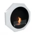 Okto - Chimenea bioetanol de pared blanca