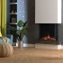 Solus 75E - Chimenea eléctrica empotrada de 3 caras en color negro