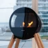 Aduro B1 - Chimenea de bioetanol independiente de diseño portátil y elegante en negro