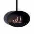 Halifax Black. Chimenea ovalada colgante de 60 cm de diámetro en color negro