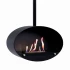 Halifax Black. Chimenea ovalada colgante de 60 cm de diámetro en color negro