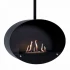 Halifax Black. Chimenea ovalada colgante de 80 cm de diámetro en color negro