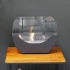 Chimenea de bioetanol pequeña y curva en negro ScandiFlames