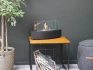 Chimenea de bioetanol de mesa ovalada en negro - ScandiFlames