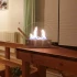 Chimenea de bioetanol de mesa redonda ScandiFlames en cristal