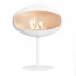 Cocoon Pedestal - Chimenea de pie en blanco mate