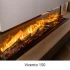 Vivente Plus 75 - Chimenea eléctrica empotrada de 3 caras