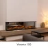 Vivente Plus 75 - Chimenea eléctrica empotrada de 3 caras