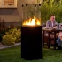 Deluxe Patio estufa de exterior chimenea de gas - negro