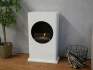 Chimenea blanca independiente en 100 cm