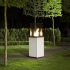 Deluxe Patio Remote exterior chimenea chimenea de gas - blanco