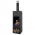 Chimenea de jardín Jersey XXL en negro. productos de bioetanol-chimeneas para exterior jardín y patio