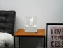 Chimenea bioetanol de mesa - blanco - Chimenea de sobremesa para decorar 