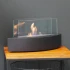 Chimenea de bioetanol de mesa ovalada en negro - ScandiFlames