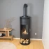 Falso conducto para chimenea de bioetanol pequeño de ScandiFlames en negro