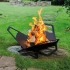 Porsgrunn Firepit - Brasero para exterior de diseño moderno en color negro