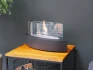 Chimenea de bioetanol de mesa ovalada en negro - ScandiFlames