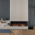 Chimenea eléctrica empotrada Solus 130E de 3 caras en negro