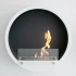 Biohogar blanco circular chimenea de bioetanol precioso