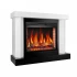 ArtiFlame Yukon AF28S - Chimenea eléctrica en blanco y negro